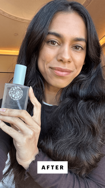 Shipin after applying the Rôz Santa Lucia Styling Oil